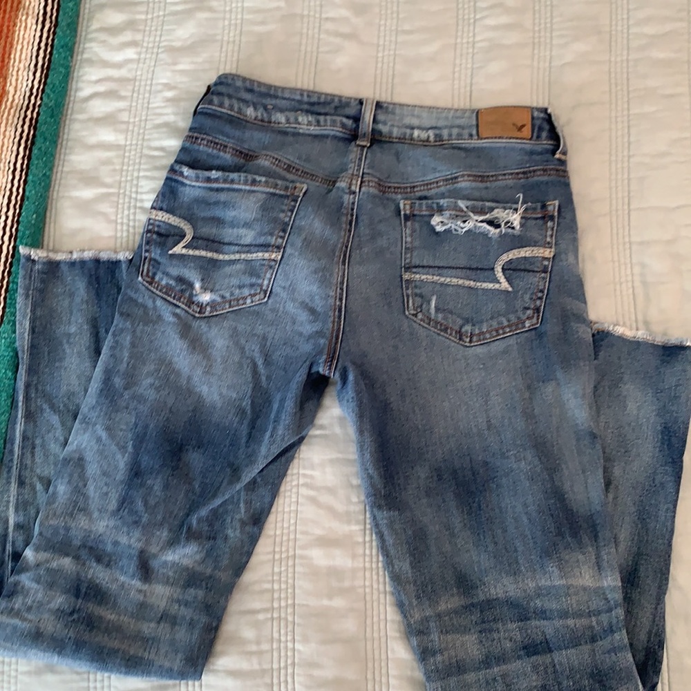American Eagle Button Fly Stretch Sz 2 - image 2